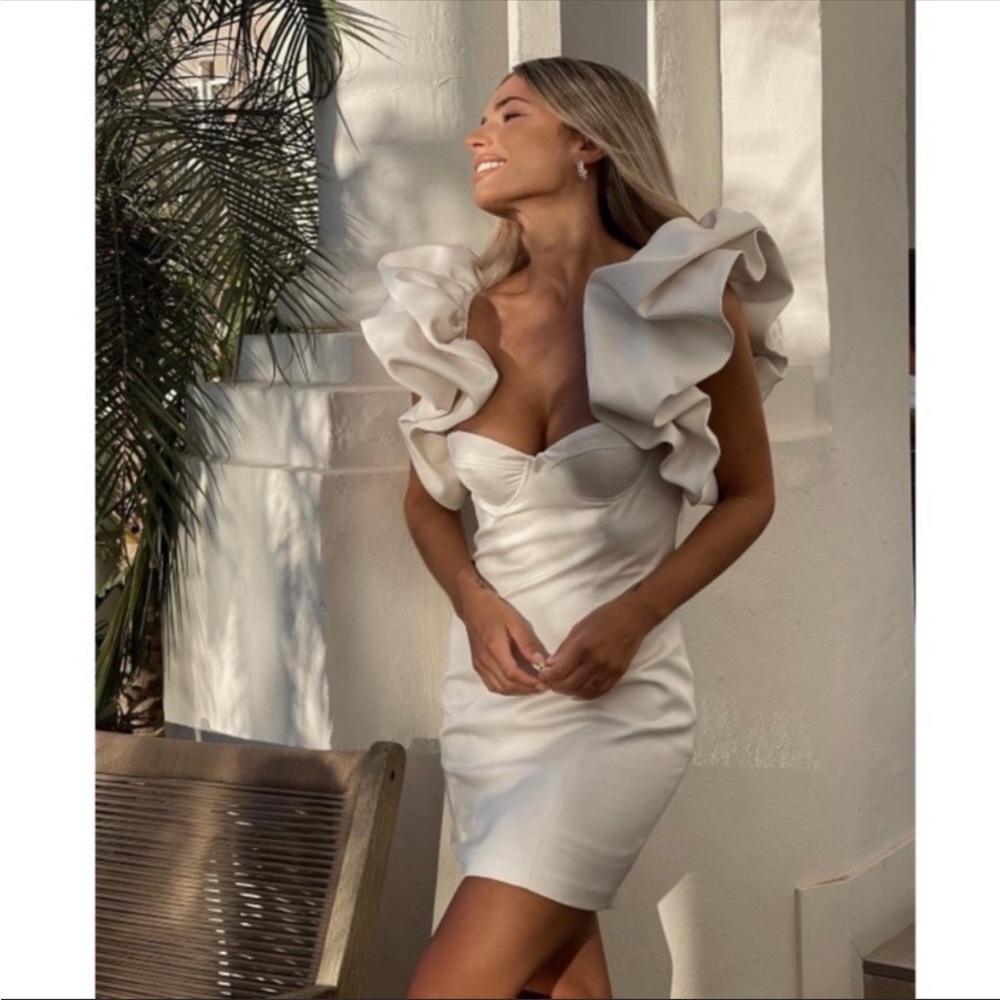 Zara voluminous sleeve dress